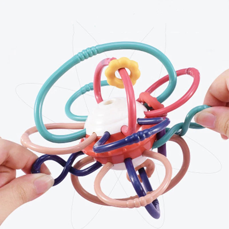 Educational Sensory Teether Rattle Toys for Infants Aged 0-12 Months