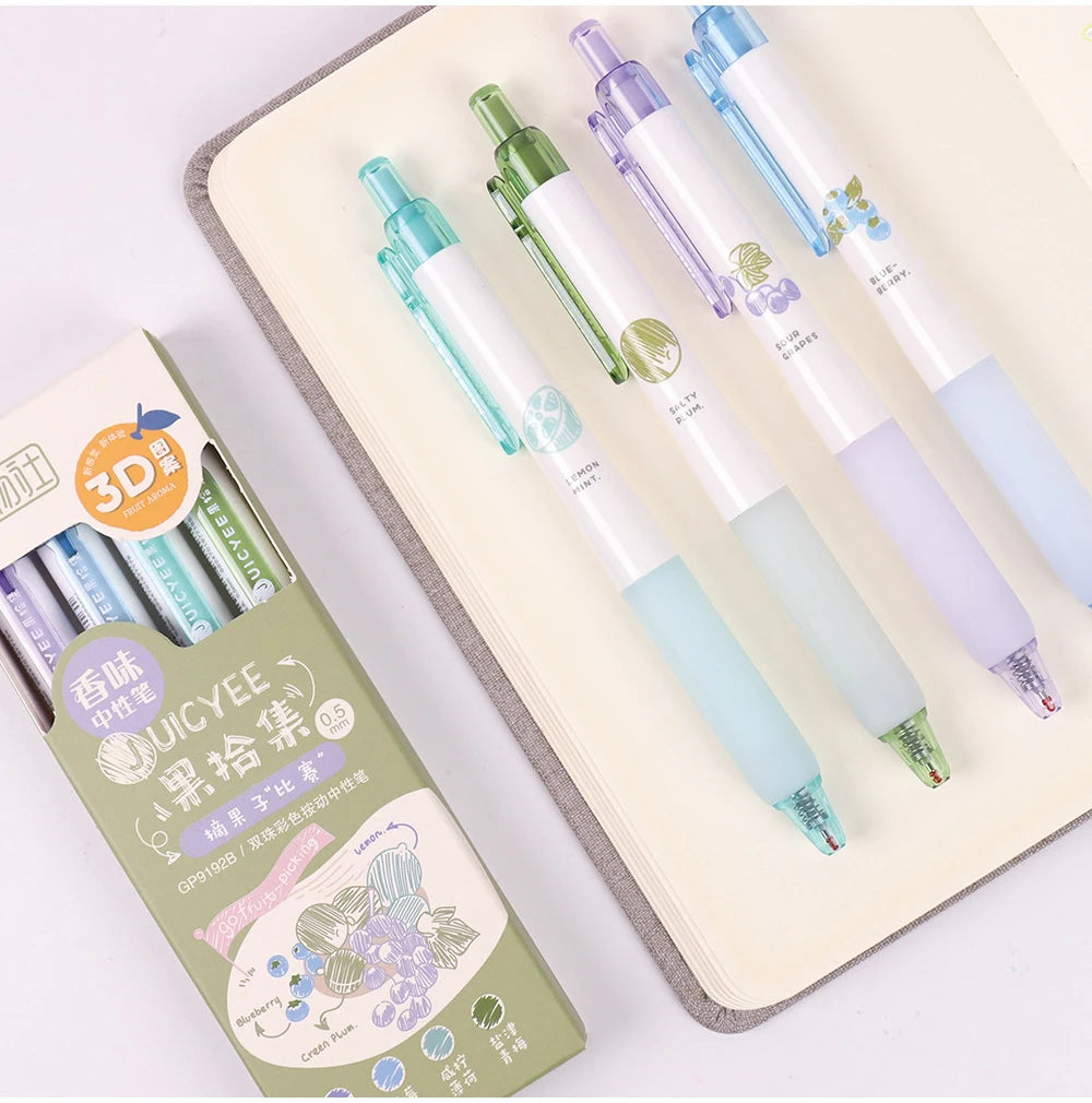 Creative 3D Fruit Scented Gel Pens - 0.5mm for Art and Scrapbooking