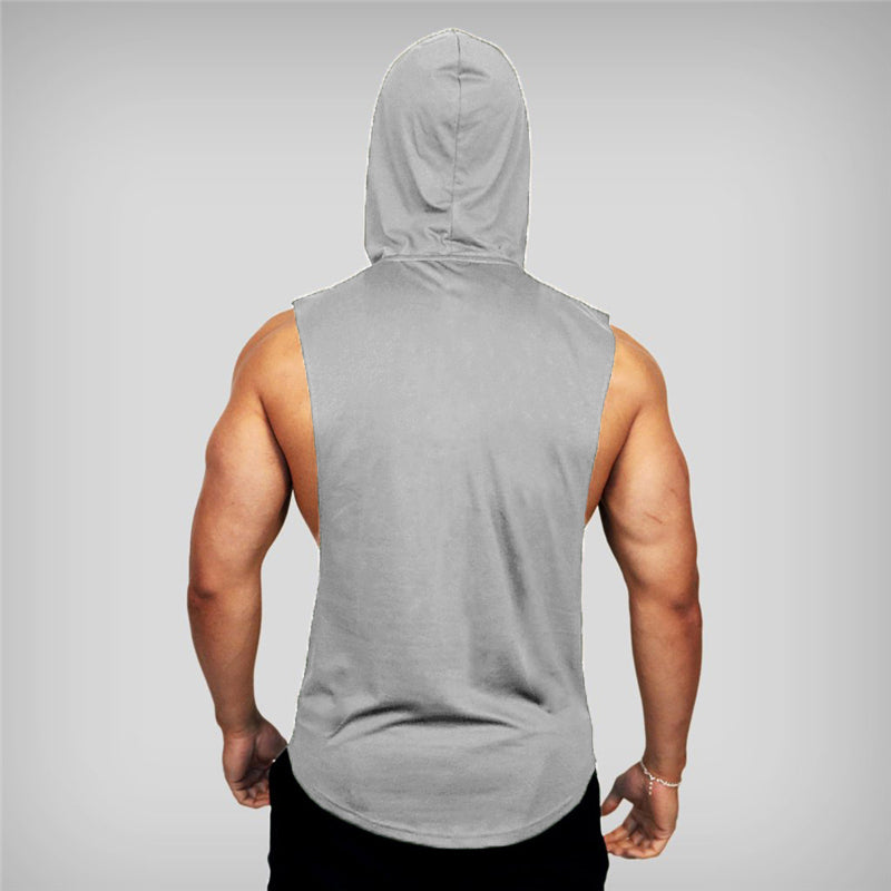 Fitness Guys Mens Hooded Tank Top Bodybuilding Stringer Hoodies Singlets Summer Gym Clothing Cotton Sports Sleeveless T Shirt