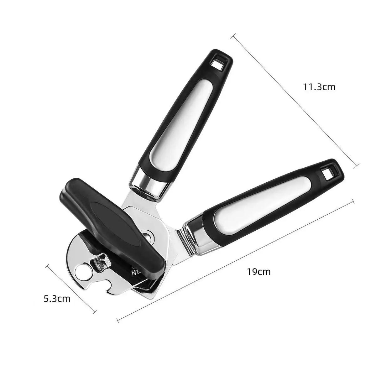 Stainless Steel Can Opener: Multifunctional Grip Tool for Side Cutting Tins and Bottles – Essential Kitchen Gadget