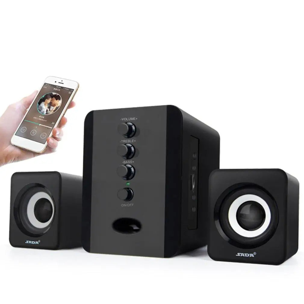 Bluetooth Wireless 3-Channel Subwoofer Speaker with USB, TF Card, and FM Radio