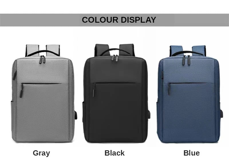 Multifunctional Laptop Backpack - Large Capacity, Waterproof Oxford Bag with USB Charging for Men