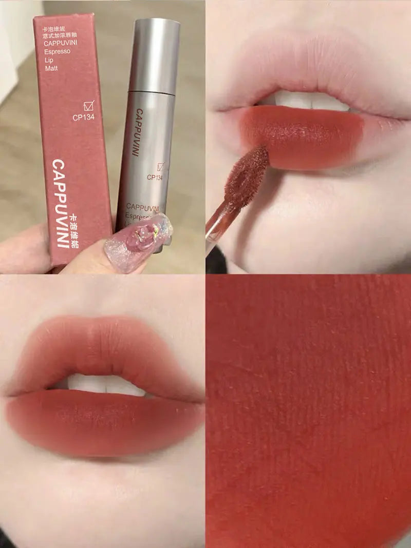 Single Velvet Matte Mist Lip Gloss - Waterproof, Smudge-Proof Liquid Lipstick, Non-Stick Cup