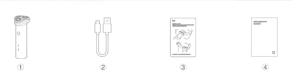 Xiaomi Mijia S300 Electric Shaver - Triple Blade Rechargeable IPX7 Waterproof Beard Trimmer