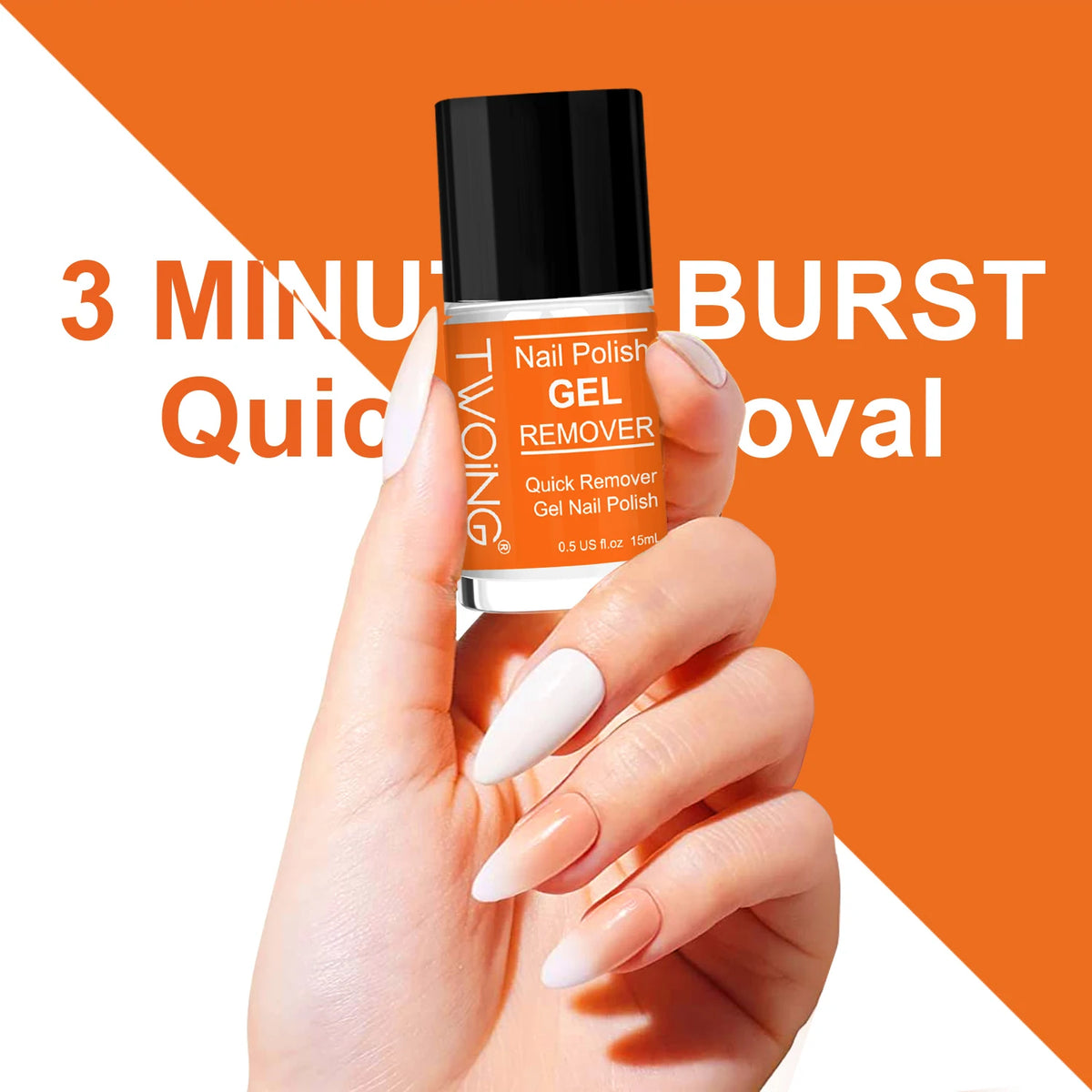 Quick Gel Nail Polish Remover - 2-3 Minute No-Soak Formula (0.51oz)