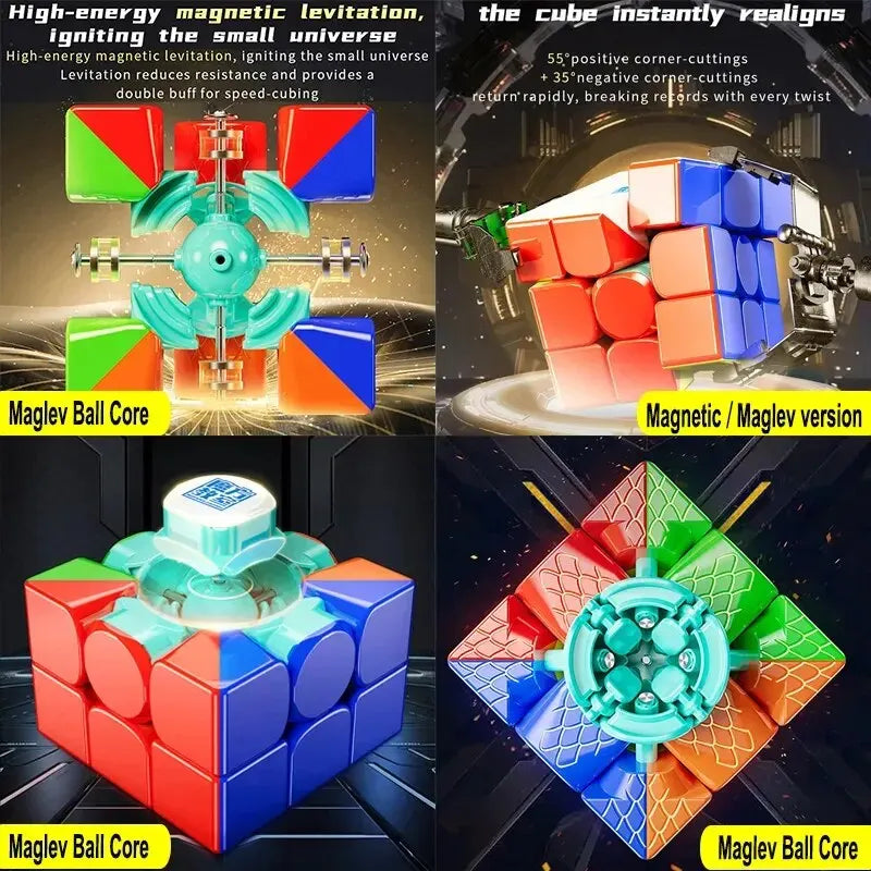 MoYu RS3M V5 3x3 Magnetic Speed Cube: Professional Puzzle Fidget Toy