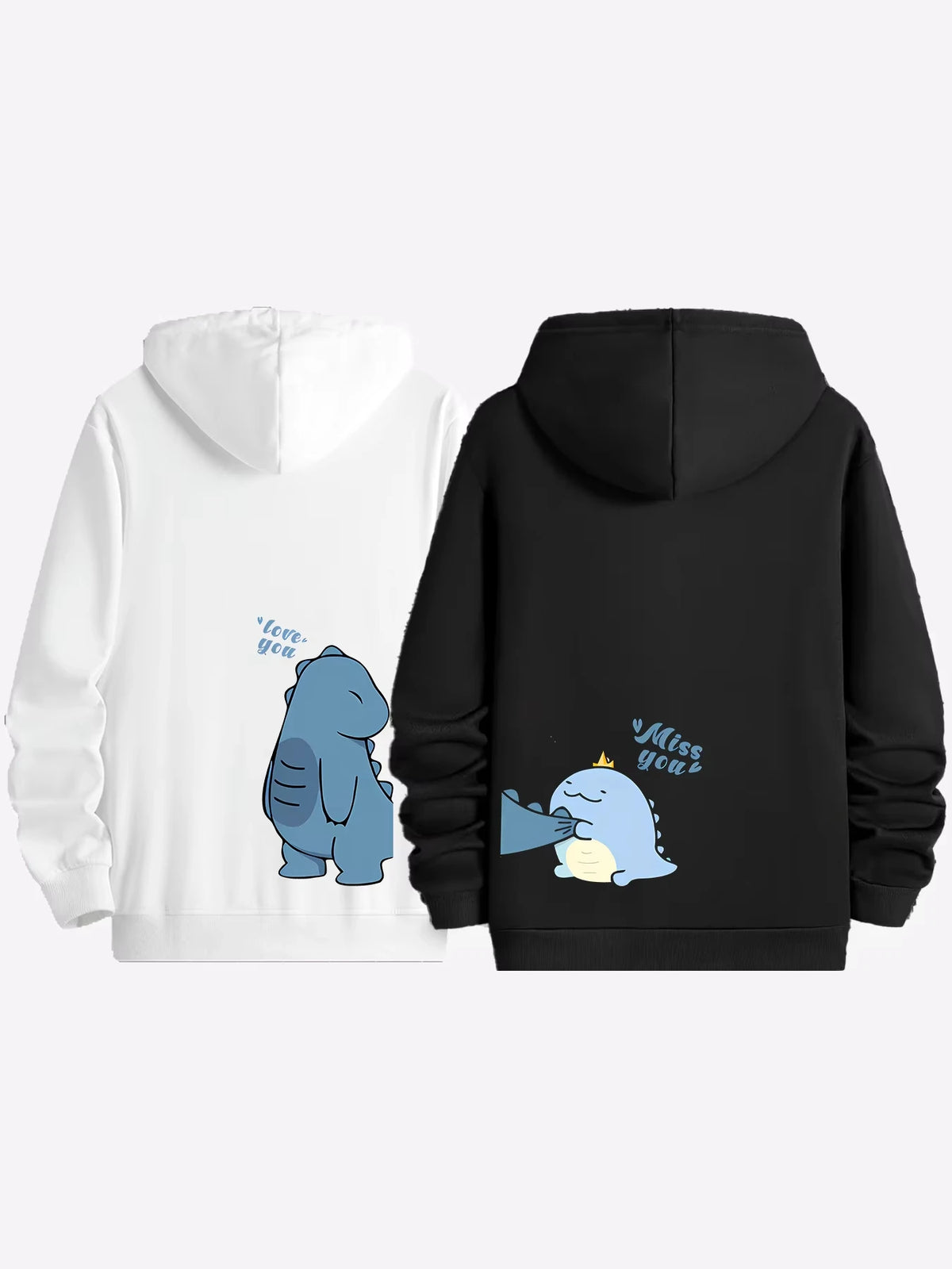 Love Print Fleece Hoodie for Men and Women, Casual Long Sleeve Pullover, Streetwear Autumn Winter Couple Sweatshirt