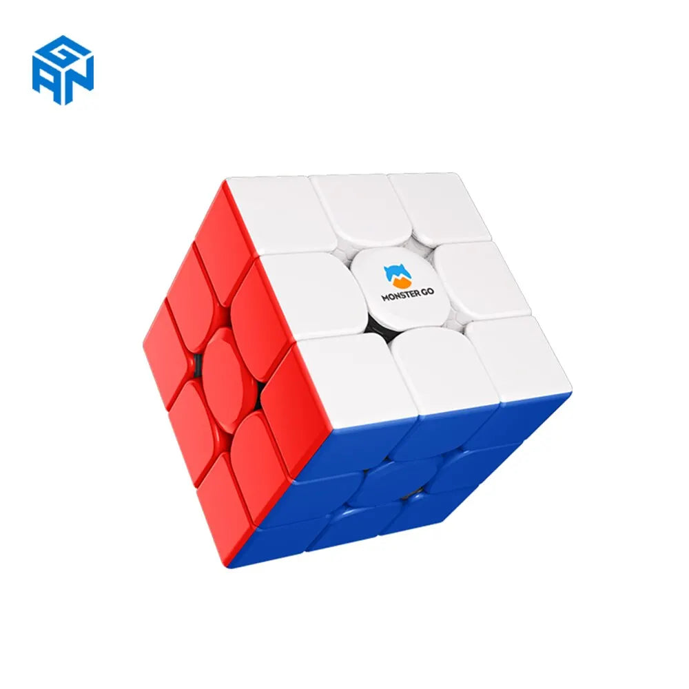 GAN Monster GO 3x3 M EDU Magnetic Magic Speed Cube – Stickerless Professional Fidget Toy