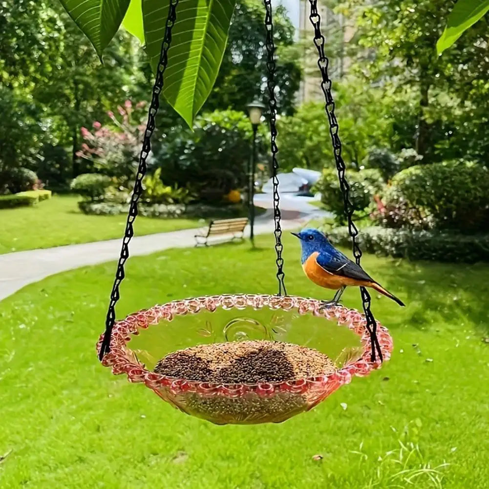 Outdoor Hanging Bird Feeder - Decorative Pendant for Garden and Courtyard