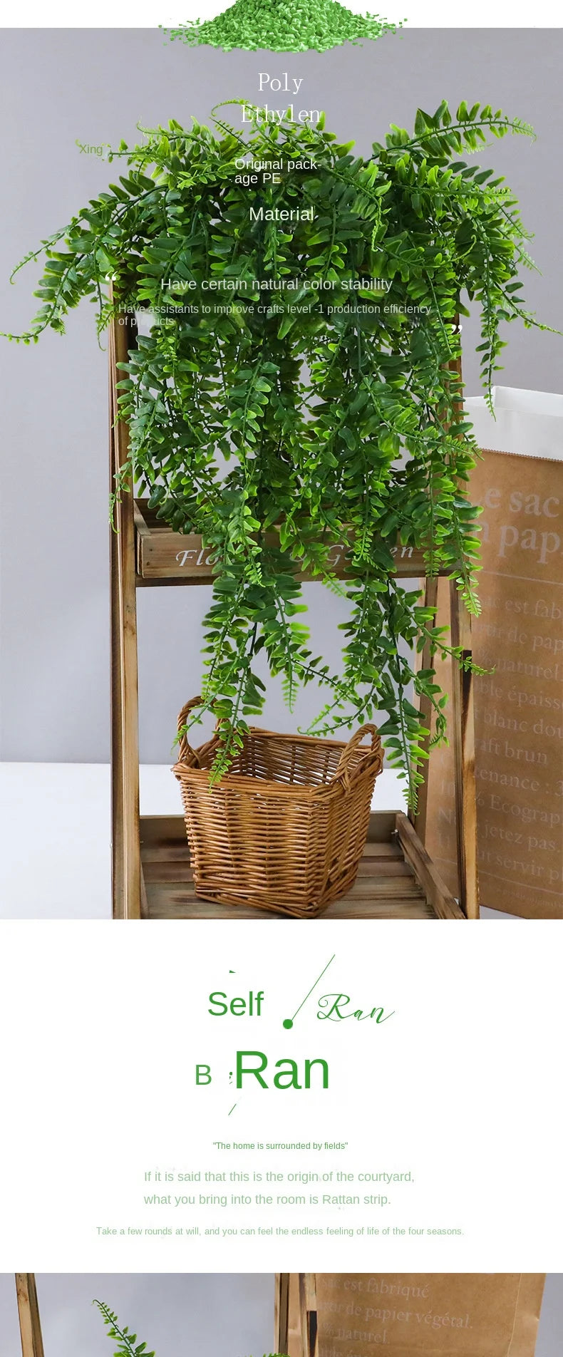 90cm Artificial Plant Vine Home Decoration - Outdoor Wedding Party Decorations