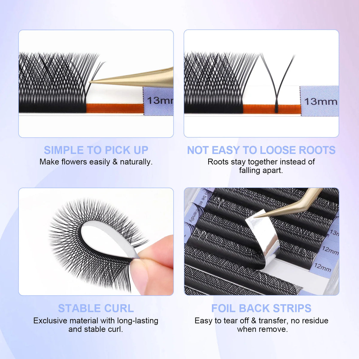 NAGARAKU YY Shape Double/Three Split Tips Triple Top  Interlaced Root Eyelash Extensions Eyelashes