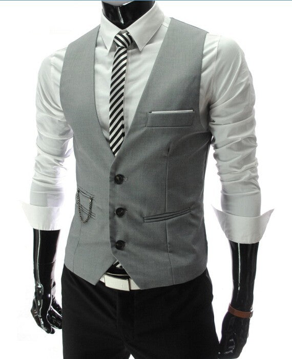 Men&#39;s Casual Sleeveless Formal Business Jacket