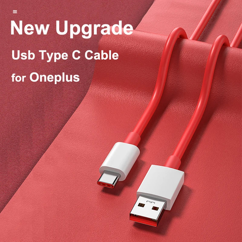 PD 65W Supervooc Fast Charger Cable – USB-C to Type-C for OnePlus Ace, 12, 11, 10T, 9, 8T, 7T Pro, Warp/Dash Charge, 6T, 5T