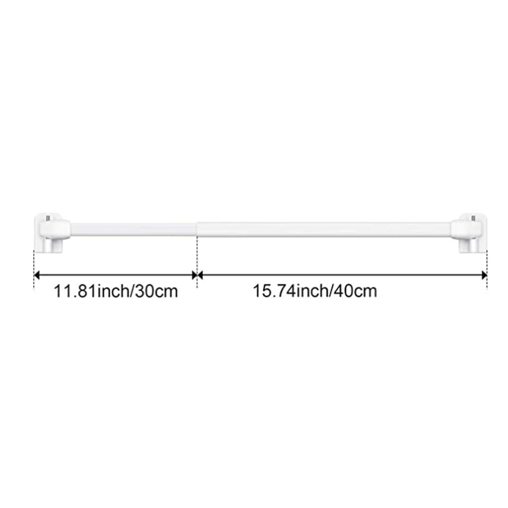 2 Pcs Telescopic Curtain Rod Brackets: Self-Adhesive, No-Drill Hanging Rods for Home