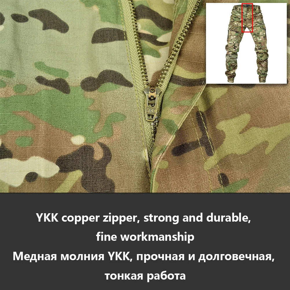 Mege Tactical Camouflage Cargo Joggers - Ripstop Outdoor Hiking Pants