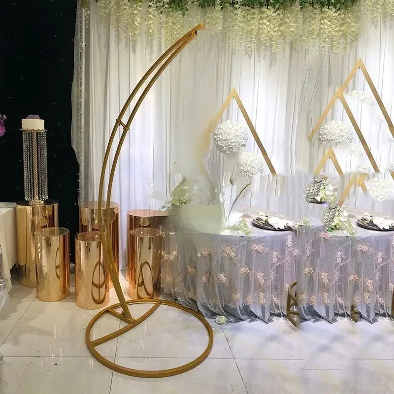 Hanging Cake and Flower Balloons Rack: Iron Holder for Wedding Moon Arch and Cupcake Stand