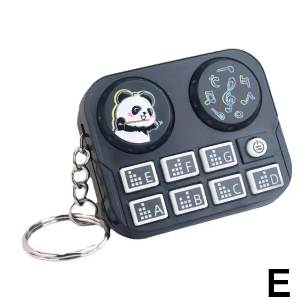 Mini DJ Music Disc Keychain Toy, Musical Sound Button Pendant, Fun Educational Gift for Kids