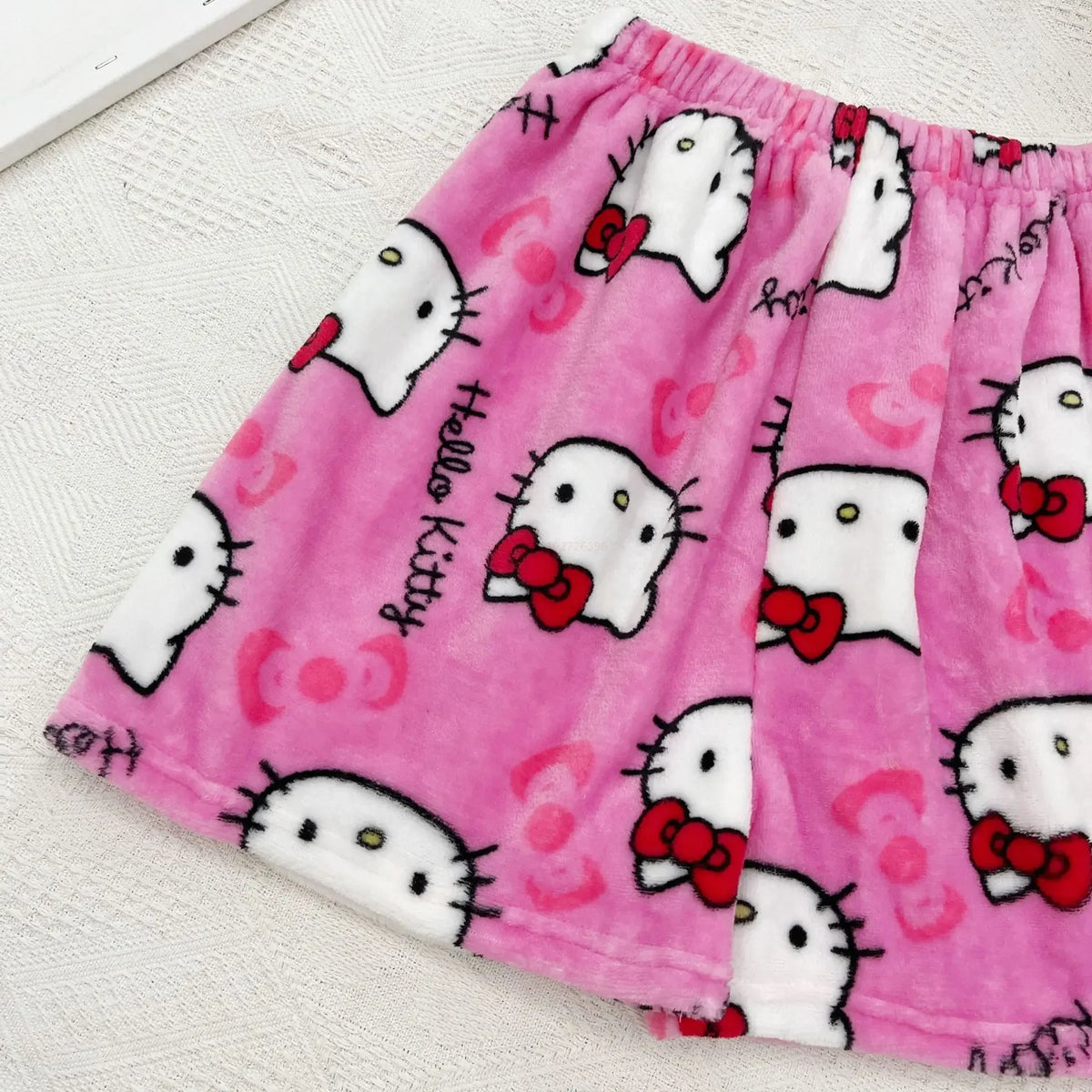 Sanrio Hello Kitty Y2K Kawaii Anime Flannel Pajamas – Women’s Warm Woolen Cartoon Casual Home Pants