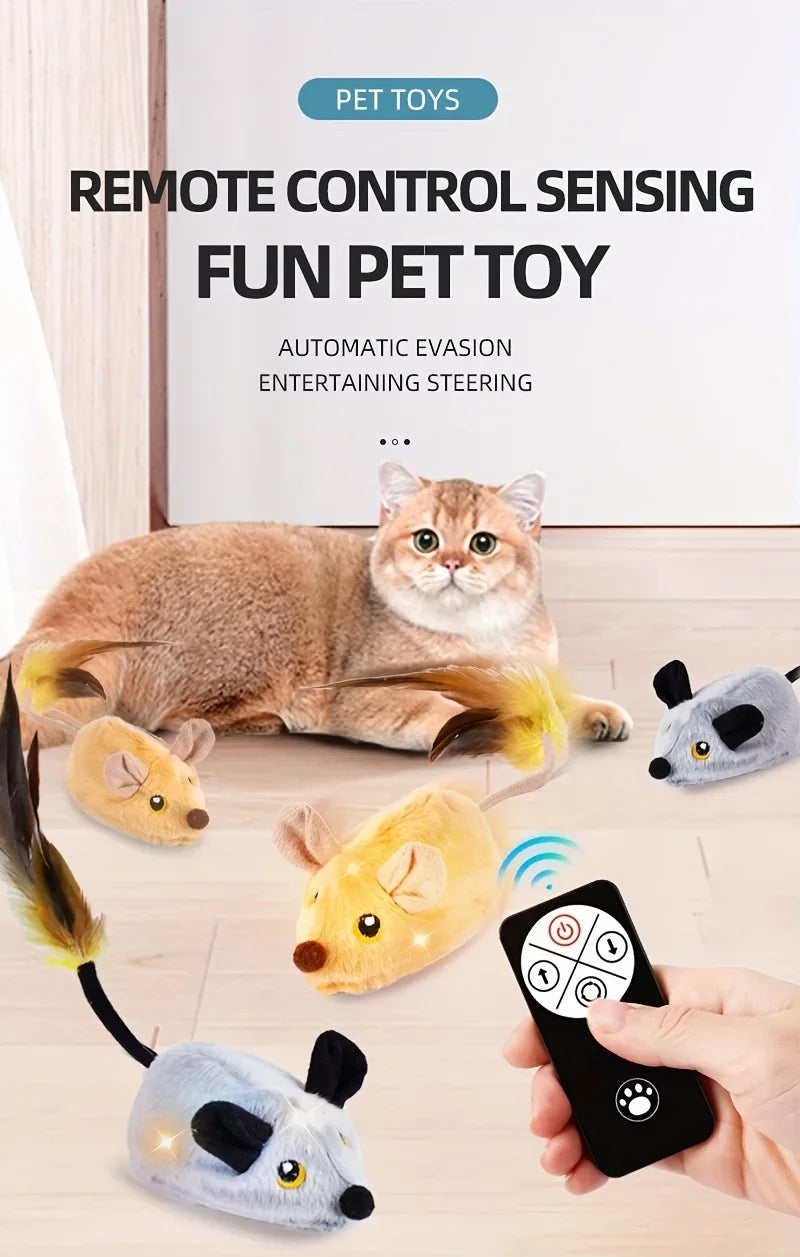 USB Rechargeable Electric Cat &amp; Mouse Toy – Interactive, Bite-Resistant Chasing Disc for Pets