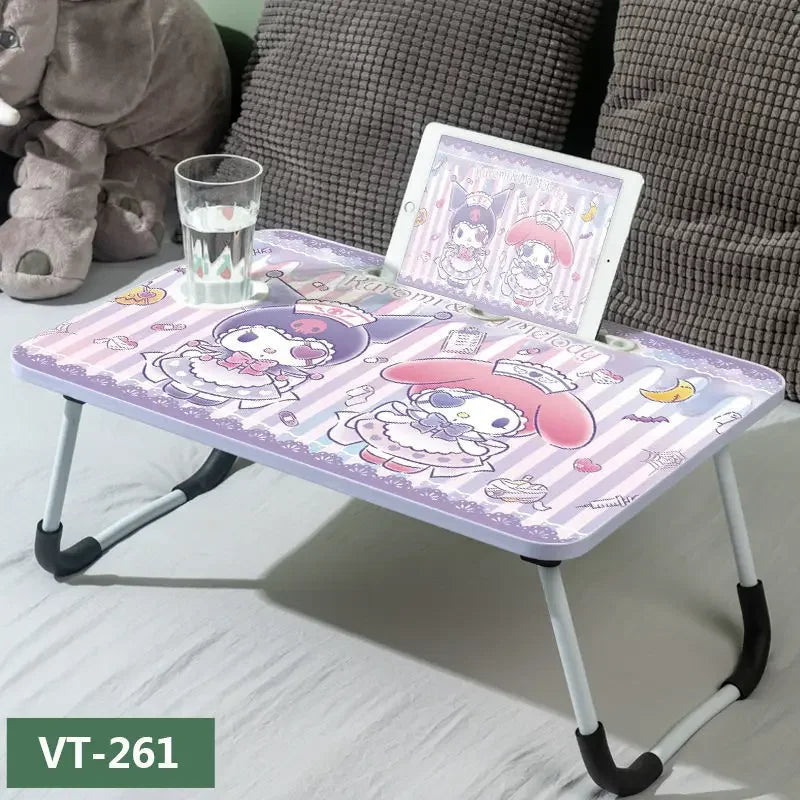 Creative Hello Kitty Kulomi Foldable Computer Table - Small Desk for Dormitory