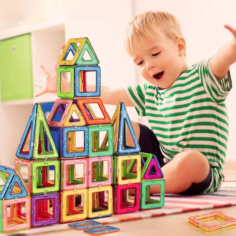 Magnetic Building Blocks Set: Big &amp; Mini Sizes for Creative Construction Play