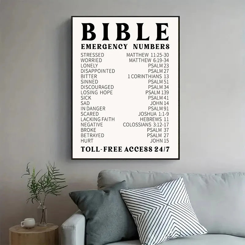 Scripture Wall Painting: Decorative Bible Canvas for Living Room and Bedroom