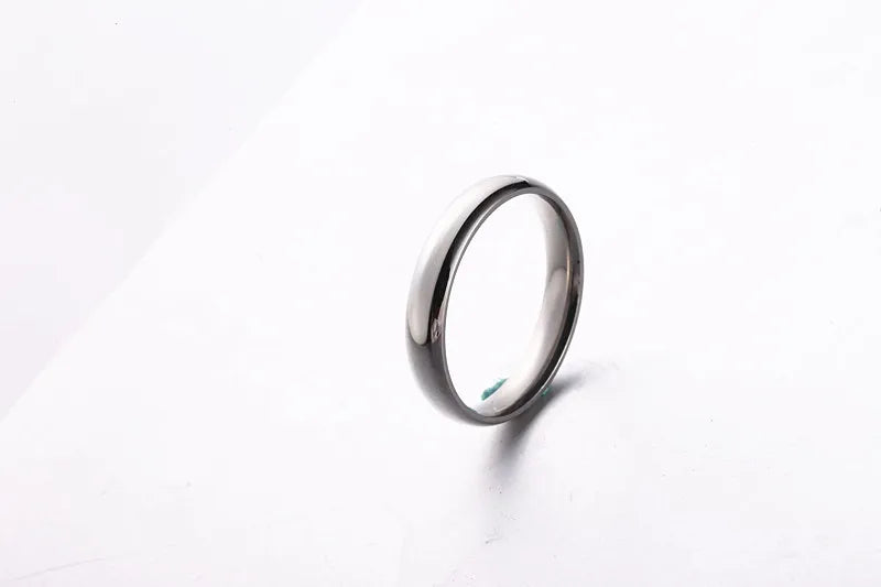 Simple 6mm Titanium Ring – Hypoallergenic High-Polished Wedding Band for Men &amp; Women, Stainless Steel Couple’s Jewelry Gift