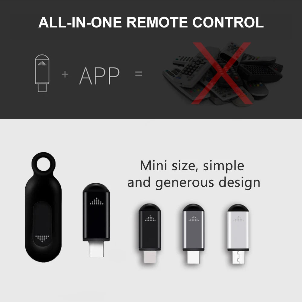 Phone IR Blasters Remote Control: Lightning and Type-C Universal Smart Infrared App Control Adapter for Smart Home