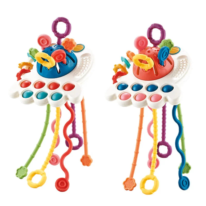 Educational Sensory Teether Rattle Toys for Infants Aged 0-12 Months