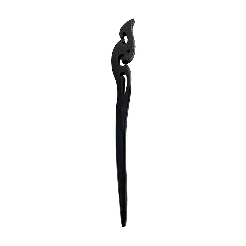 Simple Black Wood Hairpin – Elegant Hair Accessory for Women, Perfect for Everyday or Special Occasions