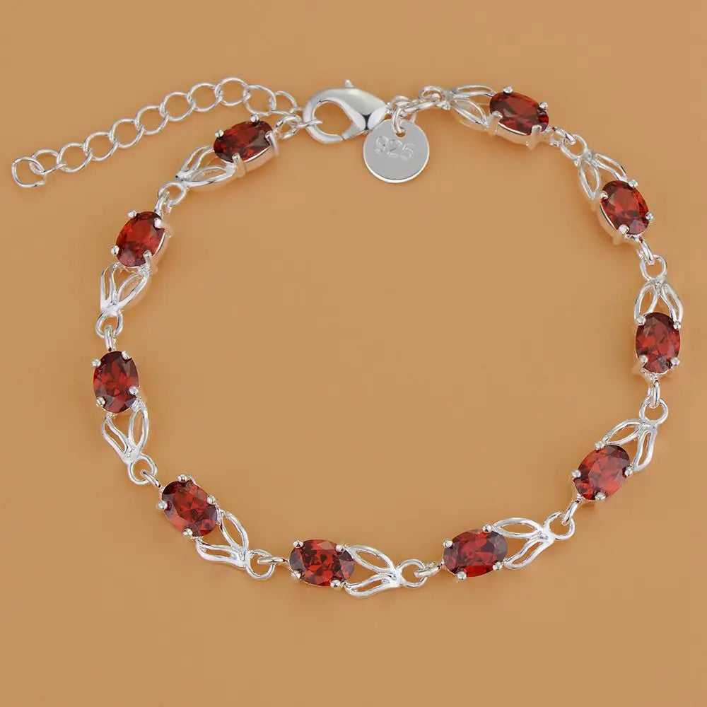 925 Sterling Silver Heart Bracelet for Women and Men, High-Quality Romance Chain Fashion Jewelry for Engagement, Party and Wedding Gift