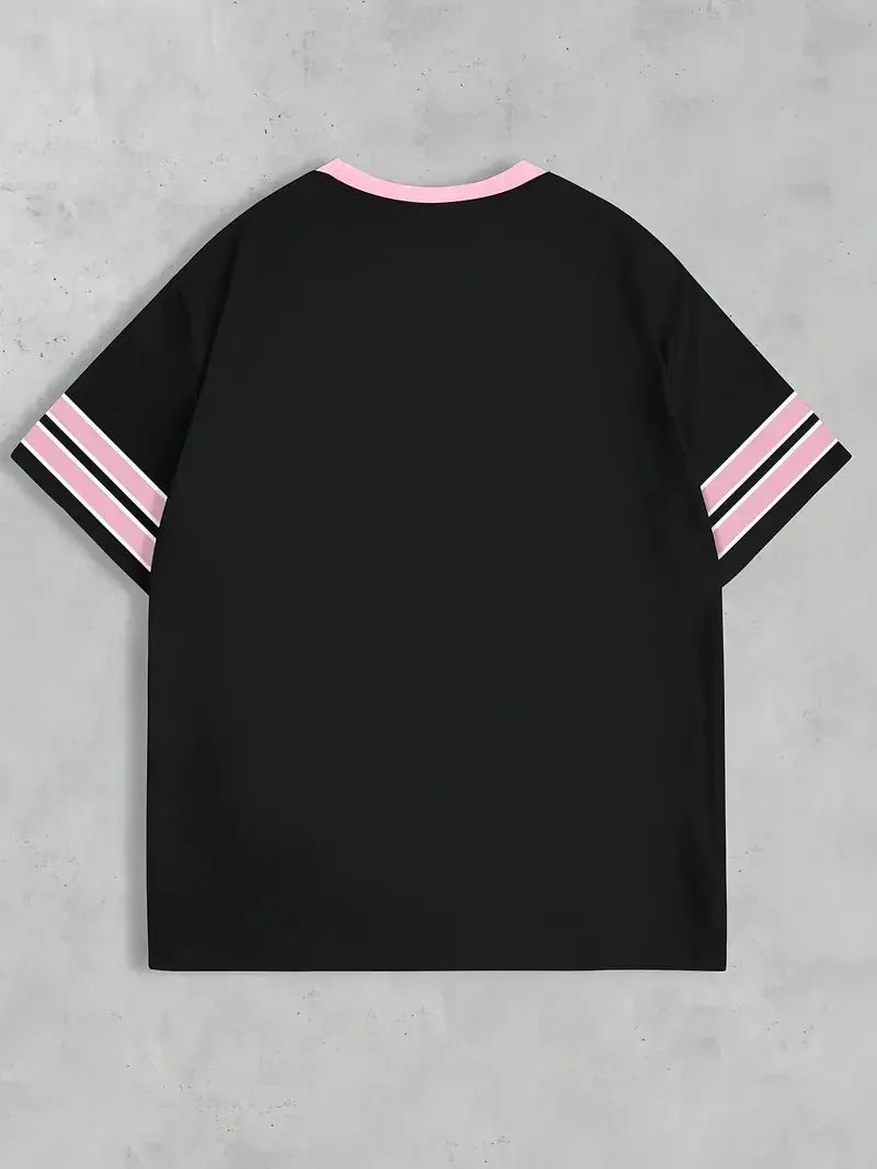 Men's Breathable Sports T-Shirt, Casual Digital Print Summer Tee, Lightweight Outdoor Streetwear