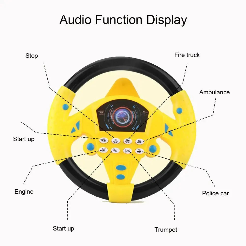 Kids&#39; Simulated Driving Toy: Steering Wheel with Sounds &amp; Music for Interactive Play