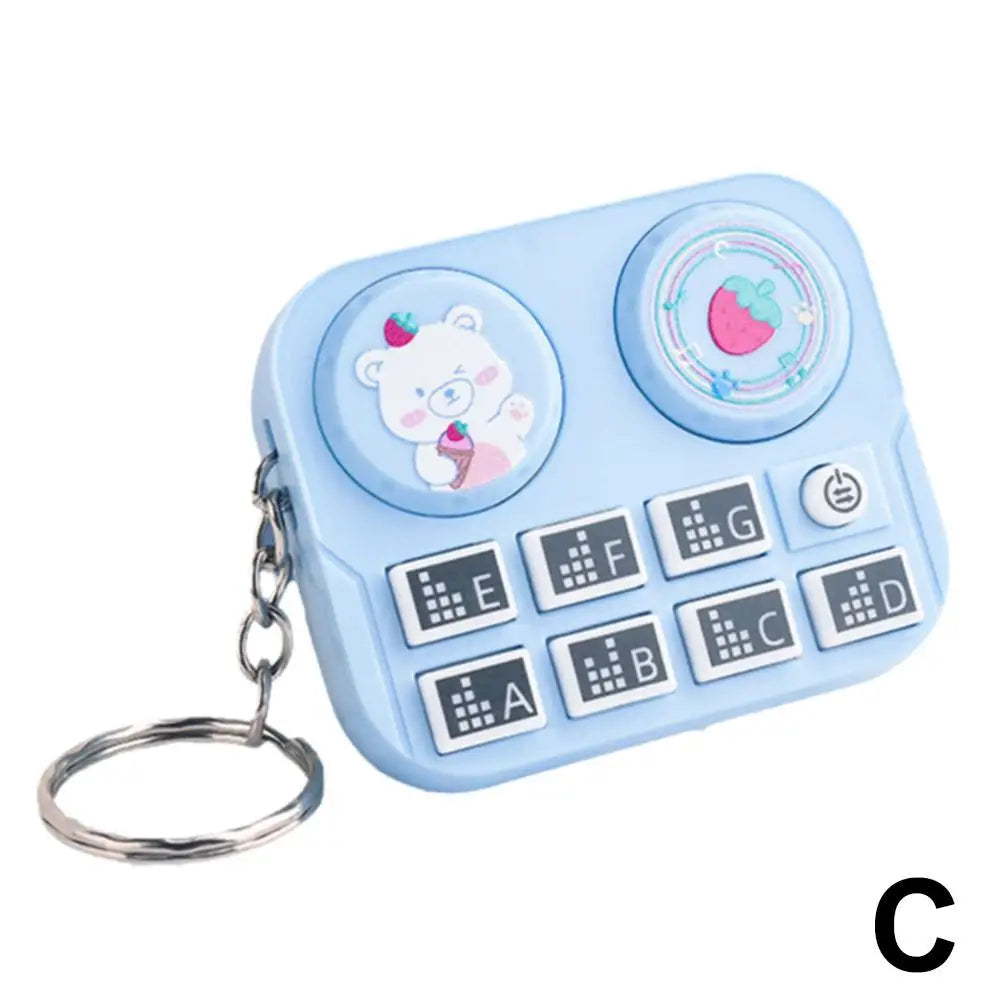 Mini DJ Music Disc Keychain Toy, Musical Sound Button Pendant, Fun Educational Gift for Kids