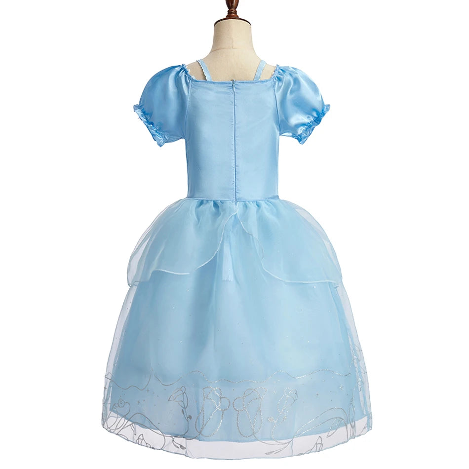 Rapunzel Dress for Girls – Cinderella Belle Dress-Up Fantasy Costume for Birthday Parties and Halloween