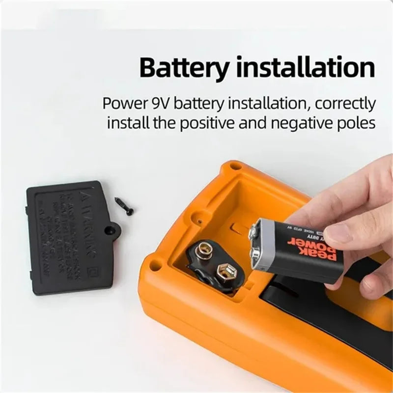 Portable LCD Digital Multimeter – AC/DC Voltage, Diode Tester, Current and Resistance Meter, Ammeter Multitester with Test Probes