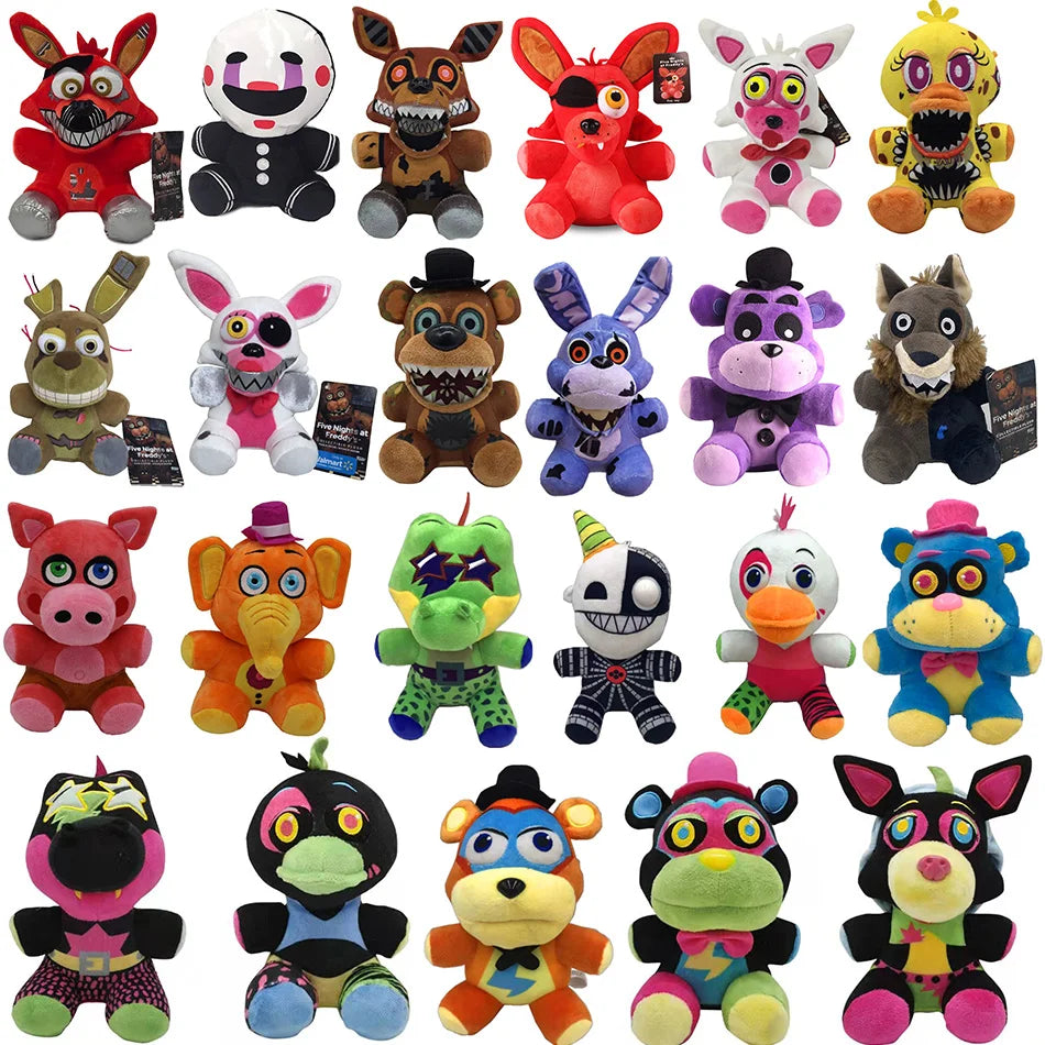 Five Nights at Freddy&#39;s Plush Toys – 18cm Cute Dolls of Bonnie, Foxy, and Freddy, Cartoon Stuffed Toys for Children’s Gifts