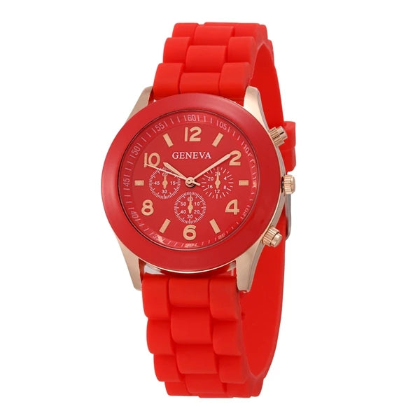 Women’s Fashion Luxury Watch – Silicone Strap Quartz Wrist Watch for Females