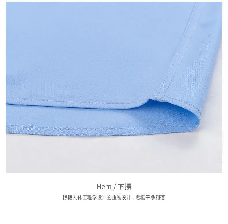 Men&#39;s Elastic Spring And Autumn New long Sleeve Shirt Anti-wrinkle Free ironing Business Comfort Fashion Breathable Slim