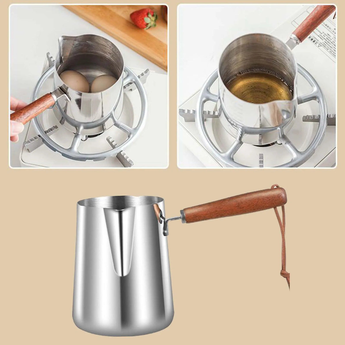 Turkish Coffee Pot: Multifunctional Kettle for Coffee, Tea, and Melting – Easy to Clean for Home and Office