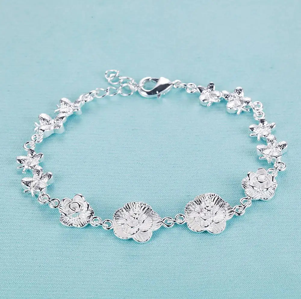 925 Sterling Silver Heart Bracelet for Women and Men, High-Quality Romance Chain Fashion Jewelry for Engagement, Party and Wedding Gift
