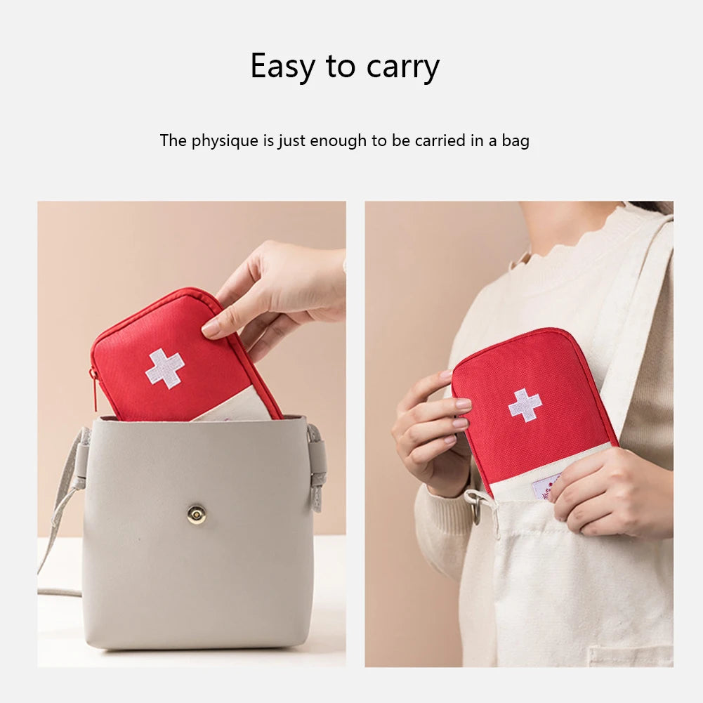 Portable First Aid Medical Kit for Travel and Camping Emergency Medicine Storage Organizer Pouch