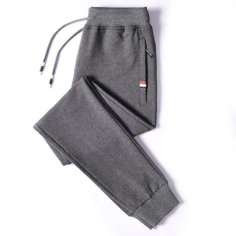 Men&#39;s Autumn Fitness Sweatpants - Elastic Waist Cotton Gym Joggers (M-8XL)