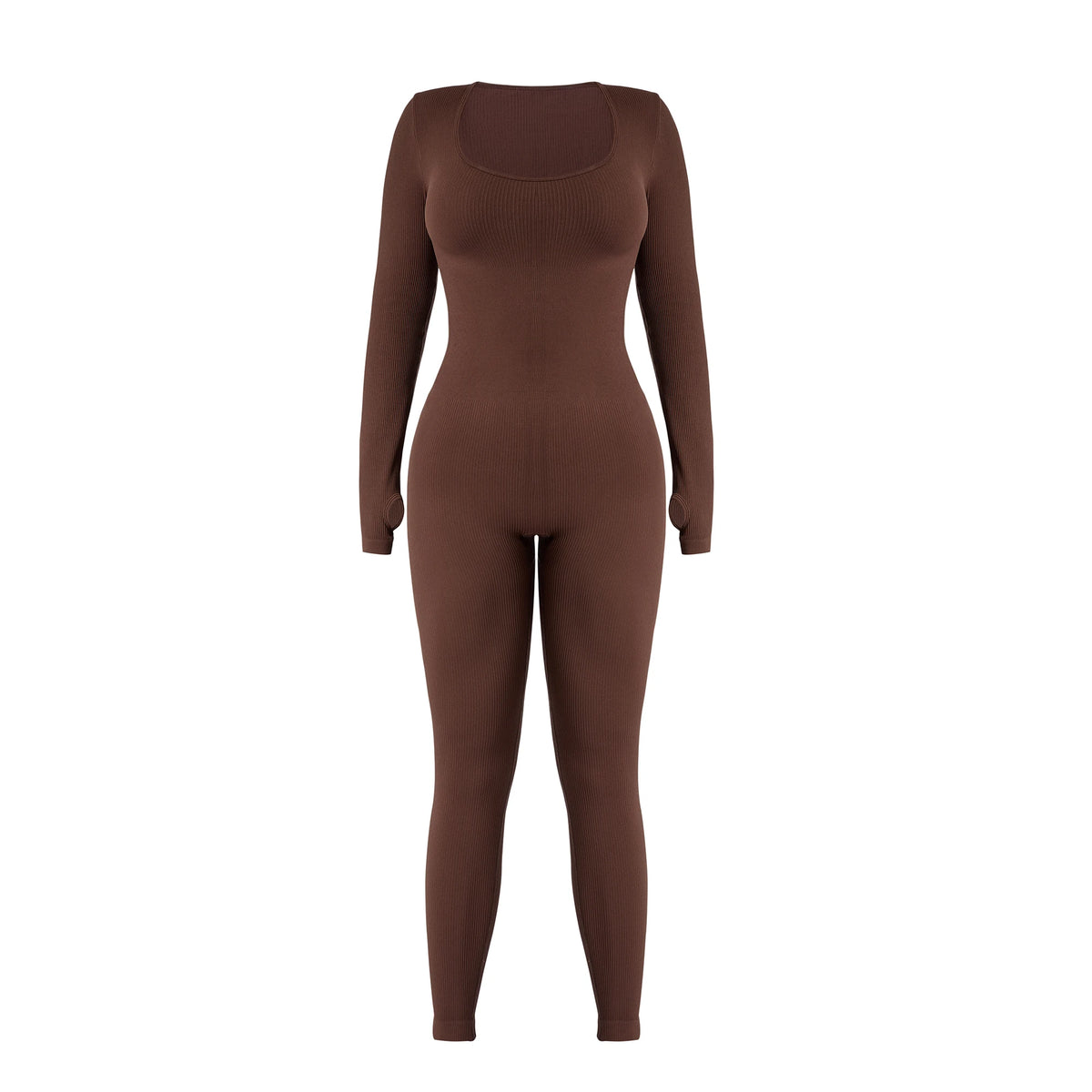 Bodycon Slim Jumpsuit For Women‘s Clothing Zipper Casual Brown Fitness Rompers Autumn 2024 Playsuit Activity Streetwear Overall