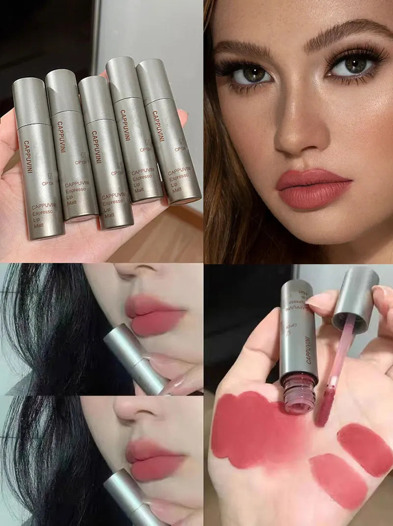 Single Velvet Matte Mist Lip Gloss - Waterproof, Smudge-Proof Liquid Lipstick, Non-Stick Cup