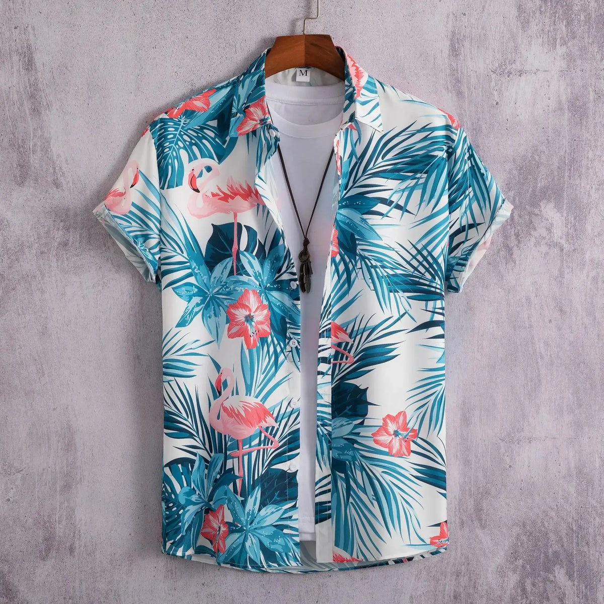 Men's Hawaiian Floral Print Shirt, Casual Short Sleeve Button-Up, Lightweight Beach Holiday Summer Wear