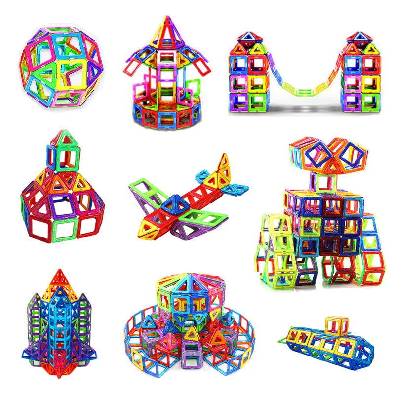 Magnetic Building Blocks Set: Big &amp; Mini Sizes for Creative Construction Play