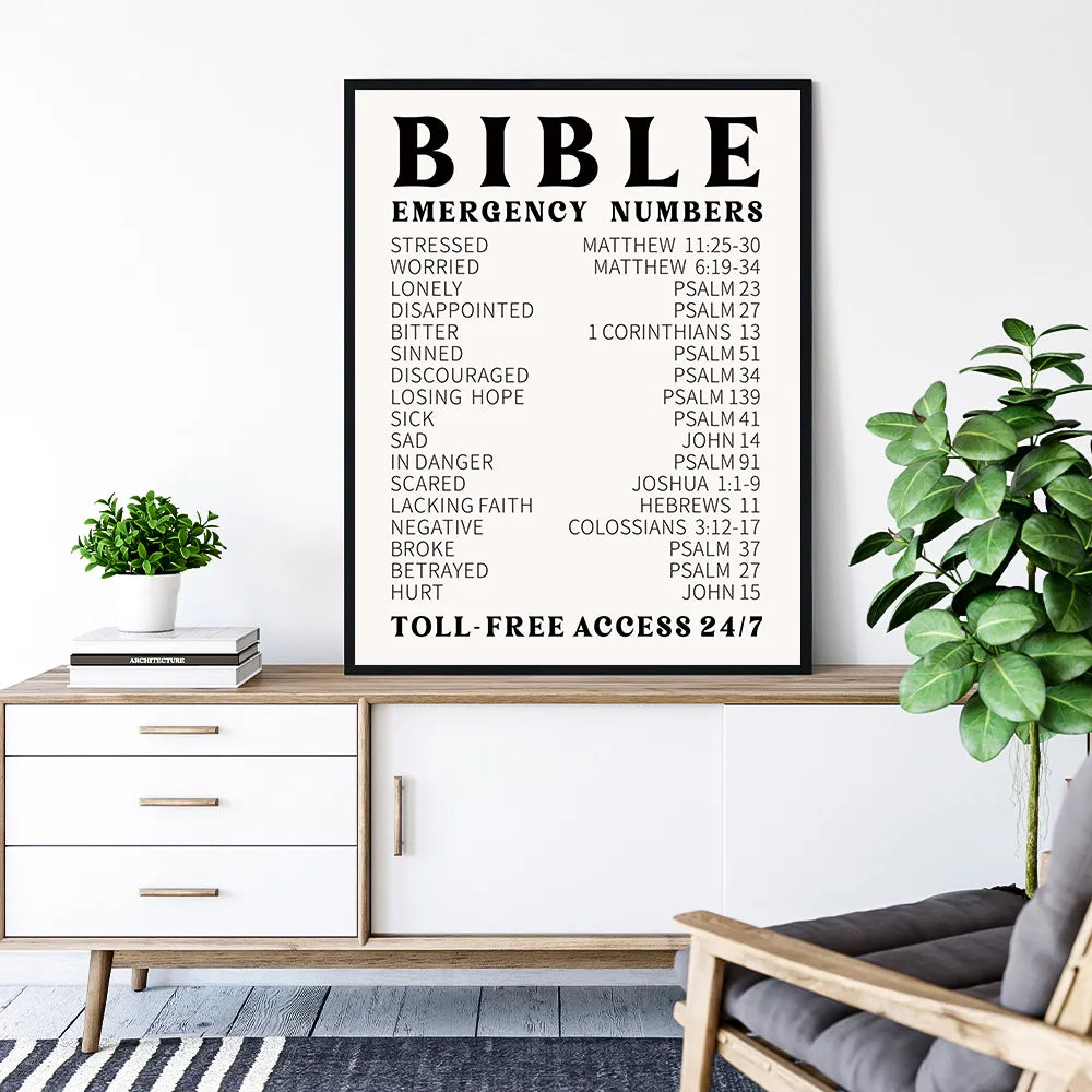 Scripture Wall Painting: Decorative Bible Canvas for Living Room and Bedroom