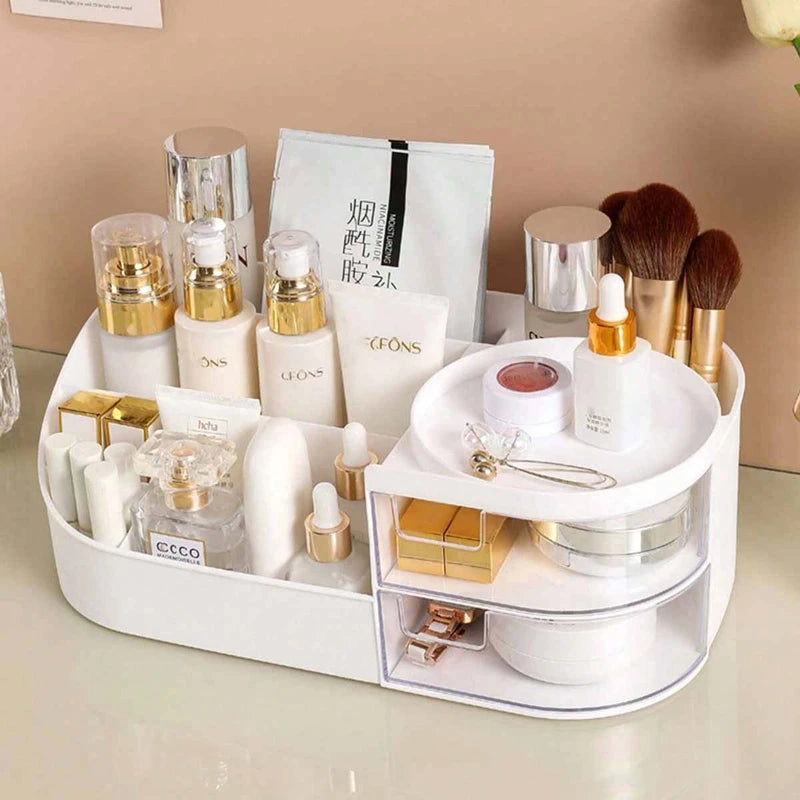 Large Capacity Plastic Cosmetic Storage Box - Makeup Organizer &amp; Jewelry Holder