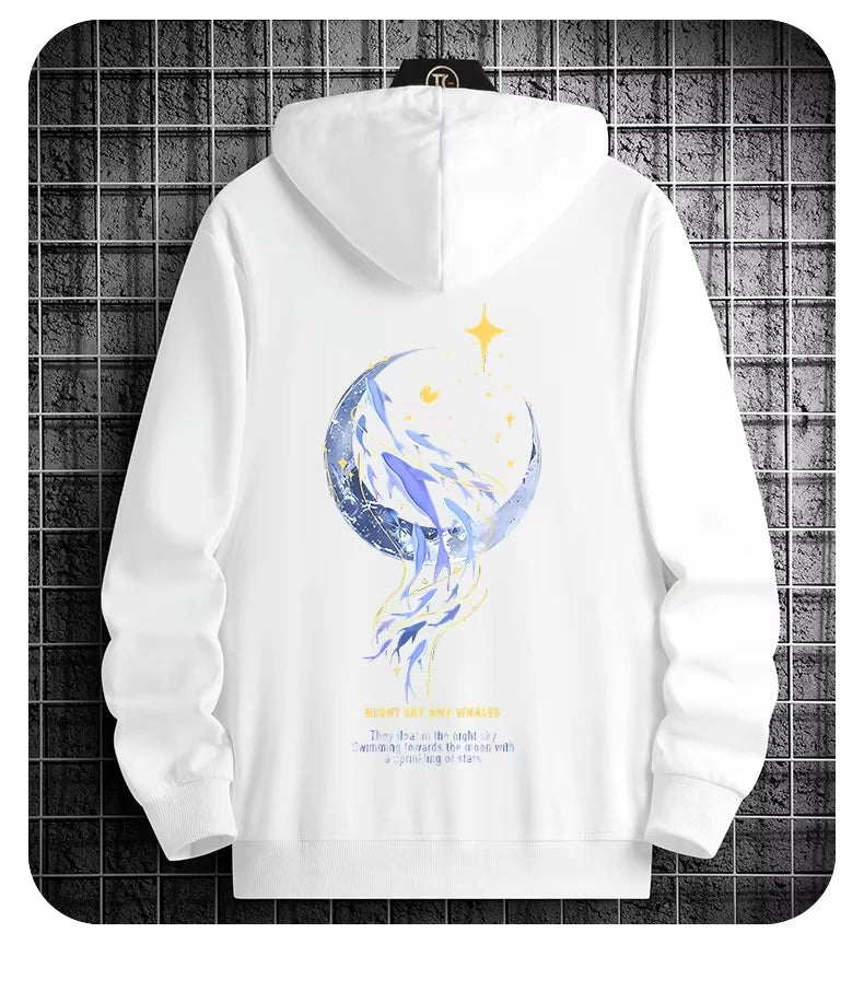 Love Print Fleece Hoodie for Men and Women, Casual Long Sleeve Pullover, Streetwear Autumn Winter Couple Sweatshirt